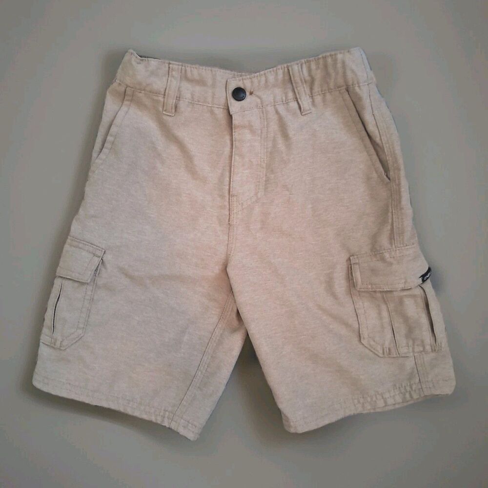 O’Neill Shorts Little Boys Size 7-L Cargo Shorts Quick Dry Adjustable Waist Tan